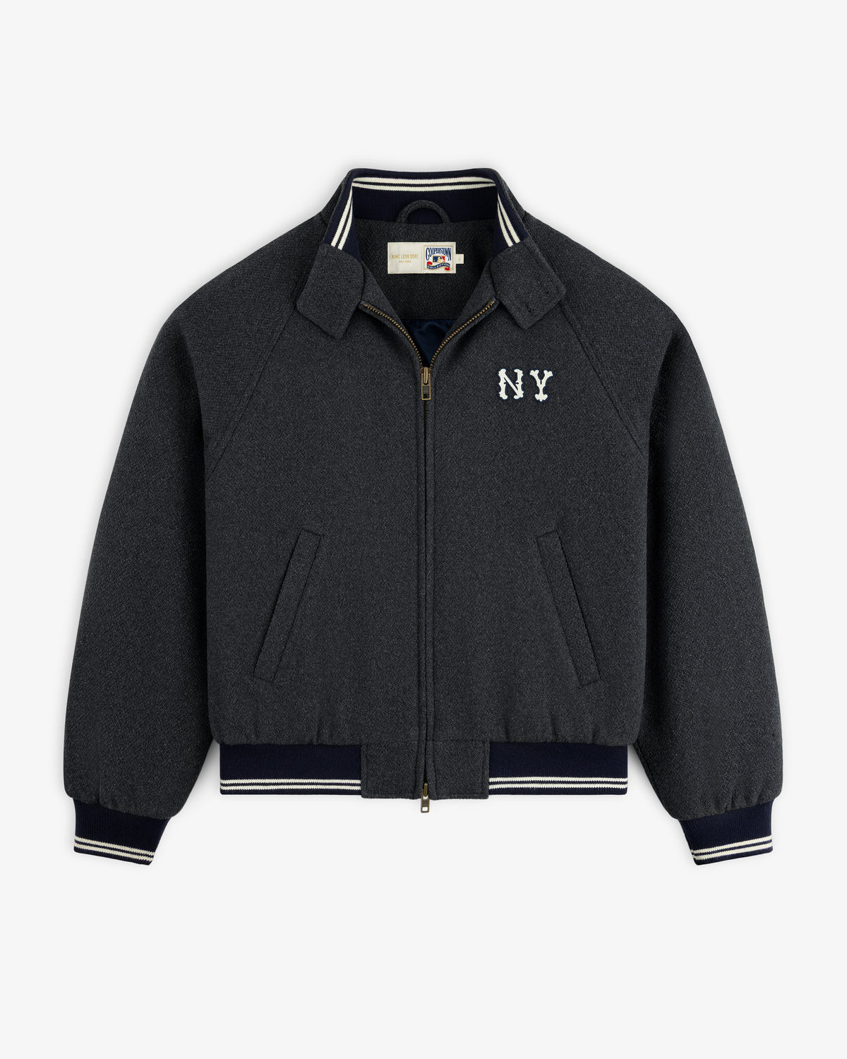 Aimé Leon Dore Value - NY Highlanders Wool Varsity Jacket Charcoal