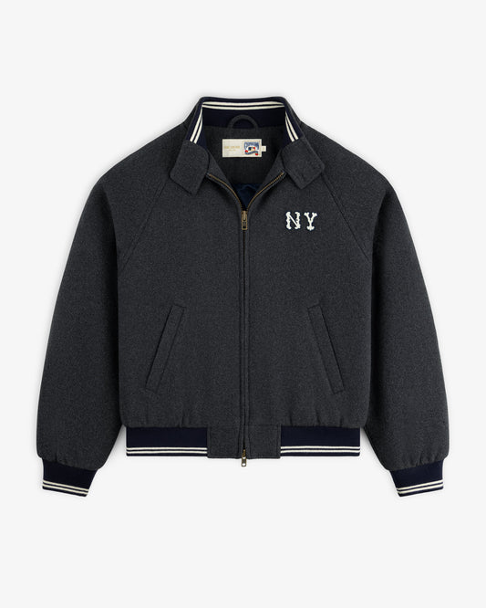 Aimé Leon Dore Value - NY Highlanders Wool Varsity Jacket Charcoal