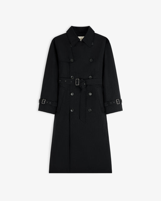 Aimé Leon Dore Signature - Double Breasted Nylon Trench Coat Evening blue