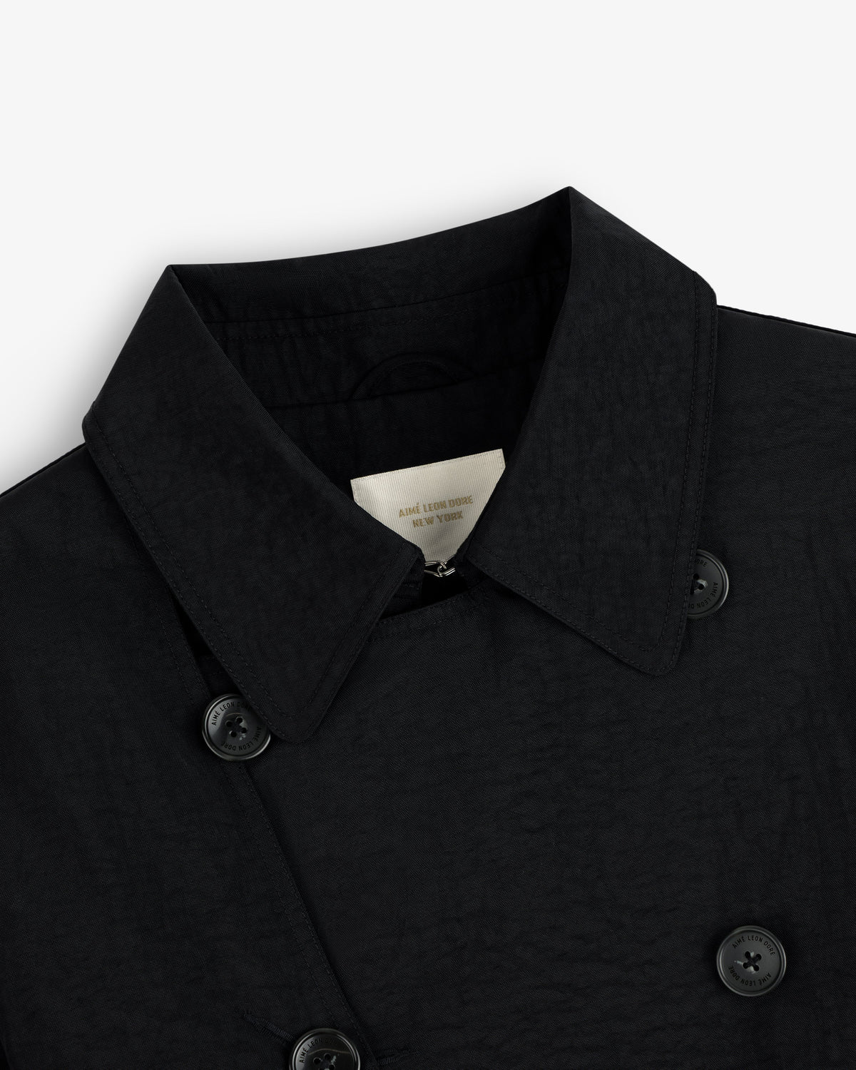 Aimé Leon Dore Signature - Double Breasted Nylon Trench Coat Evening blue