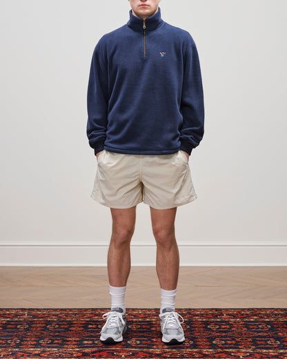 Aimé Leon Dore Premium - Crest Quarter-Zip Fleece Pullover Navy blazer