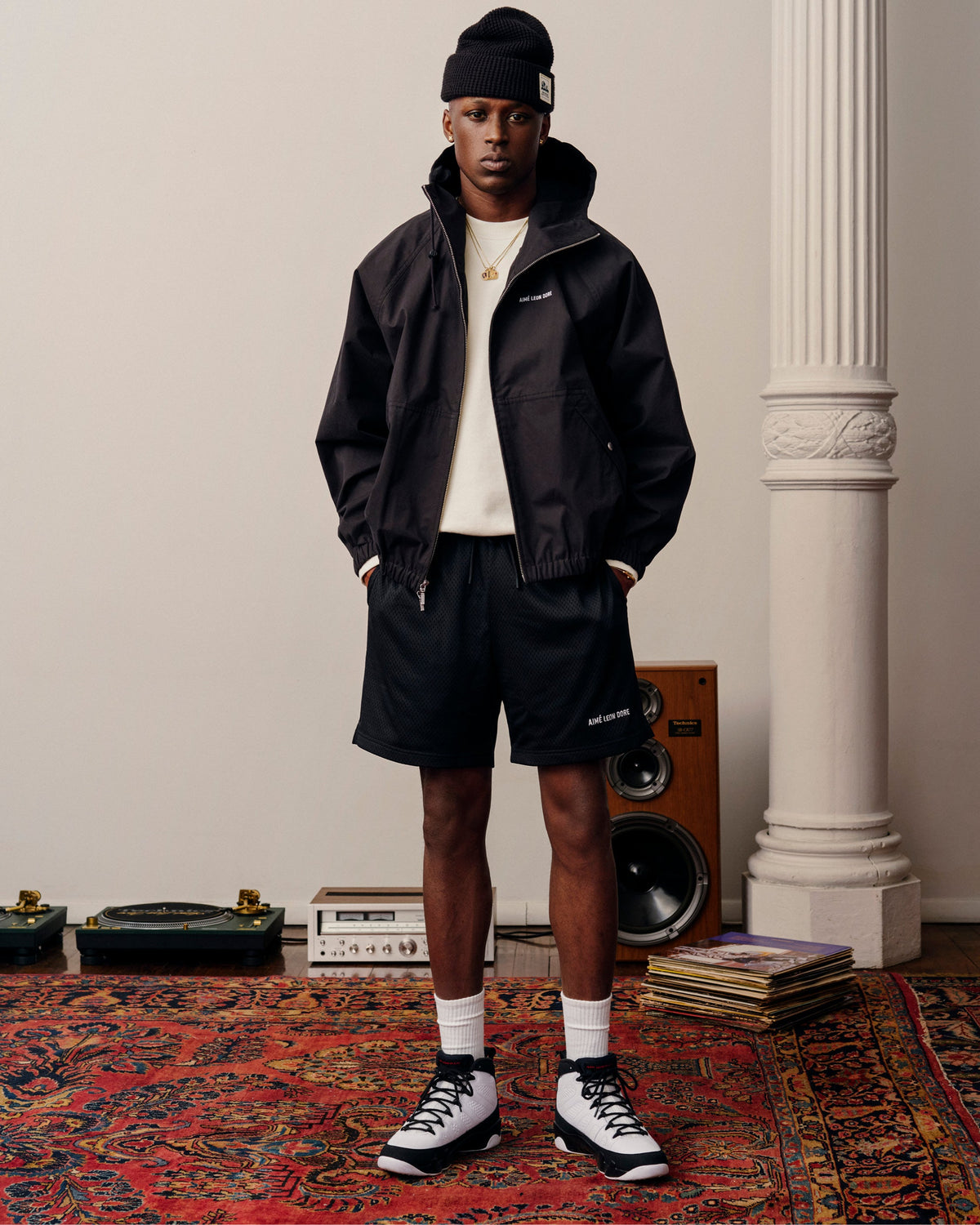 Aimé Leon Dore Value - Micro Logo Lightweight Jacket Jet black