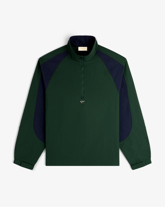 Aimé Leon Dore Trending - Crest Nylon Half-Zip Pullover Pine grove