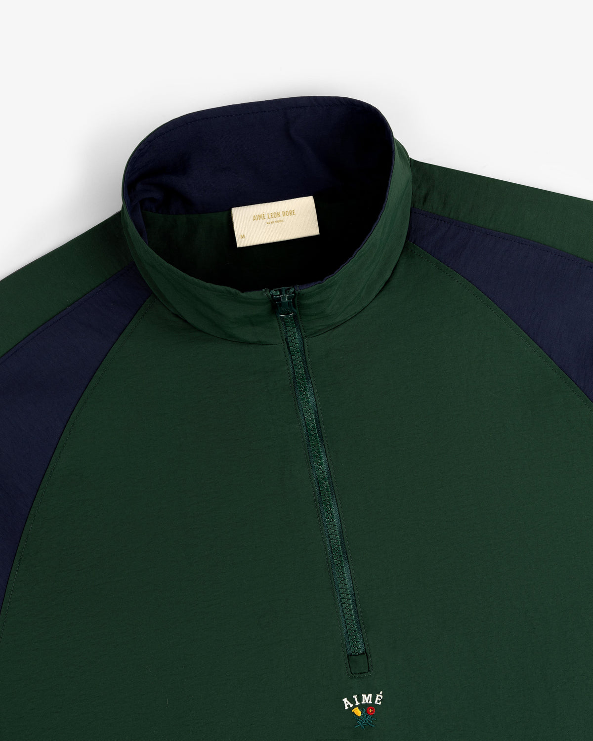 Aimé Leon Dore Trending - Crest Nylon Half-Zip Pullover Pine grove