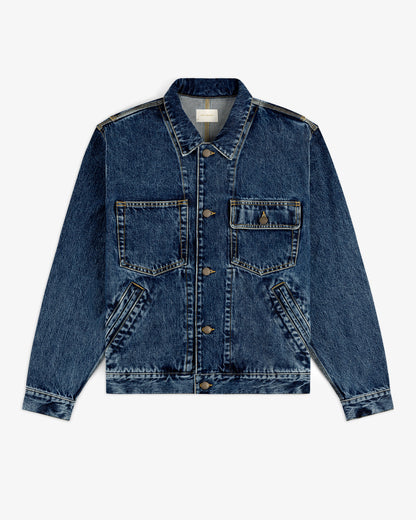 Aimé Leon Dore Premium - Denim Trucker Jacket Evening blue