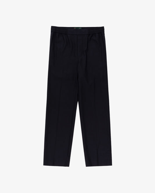Aimé Leon Dore Deals - Tropical Wool Elasticated Waist Suit Trouser Evening blue