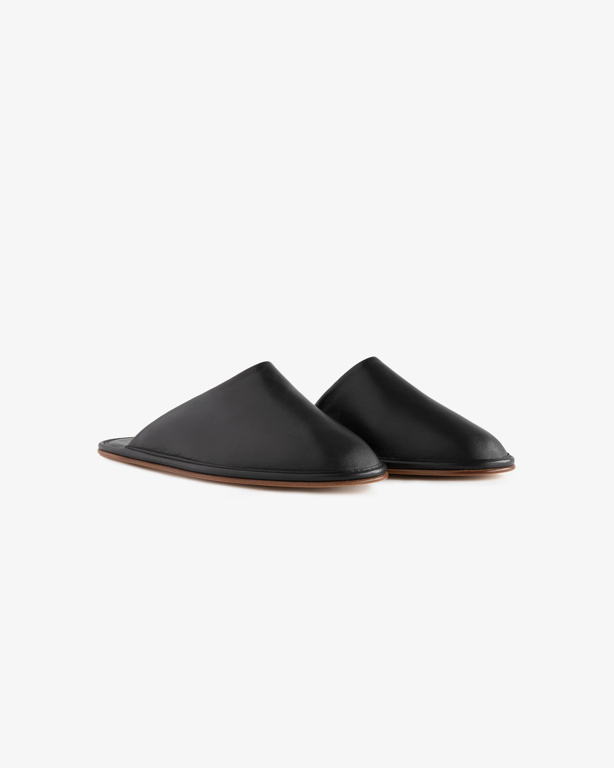Aimé Leon Dore Sale - Leather Travel Slipper Black