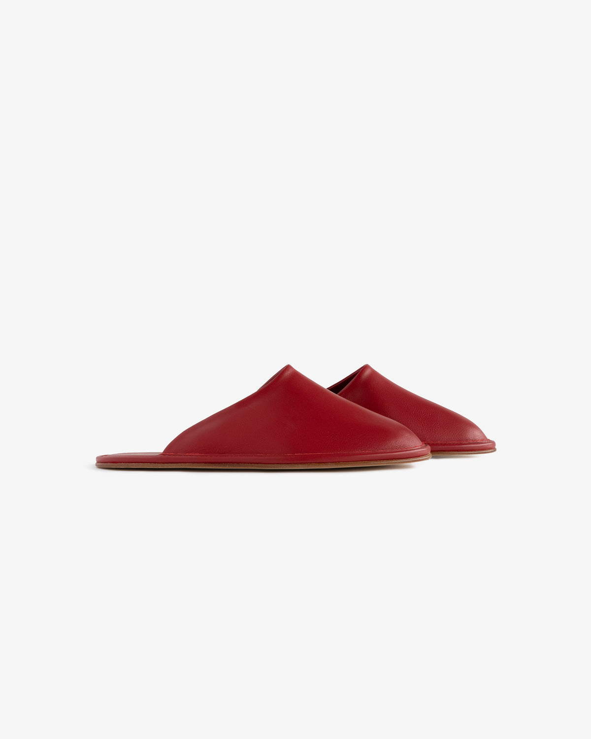 Aimé Leon Dore Best Seller - Leather Travel Slipper Red scarlet