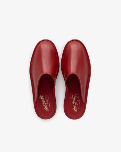 Aimé Leon Dore Best Seller - Leather Travel Slipper Red scarlet
