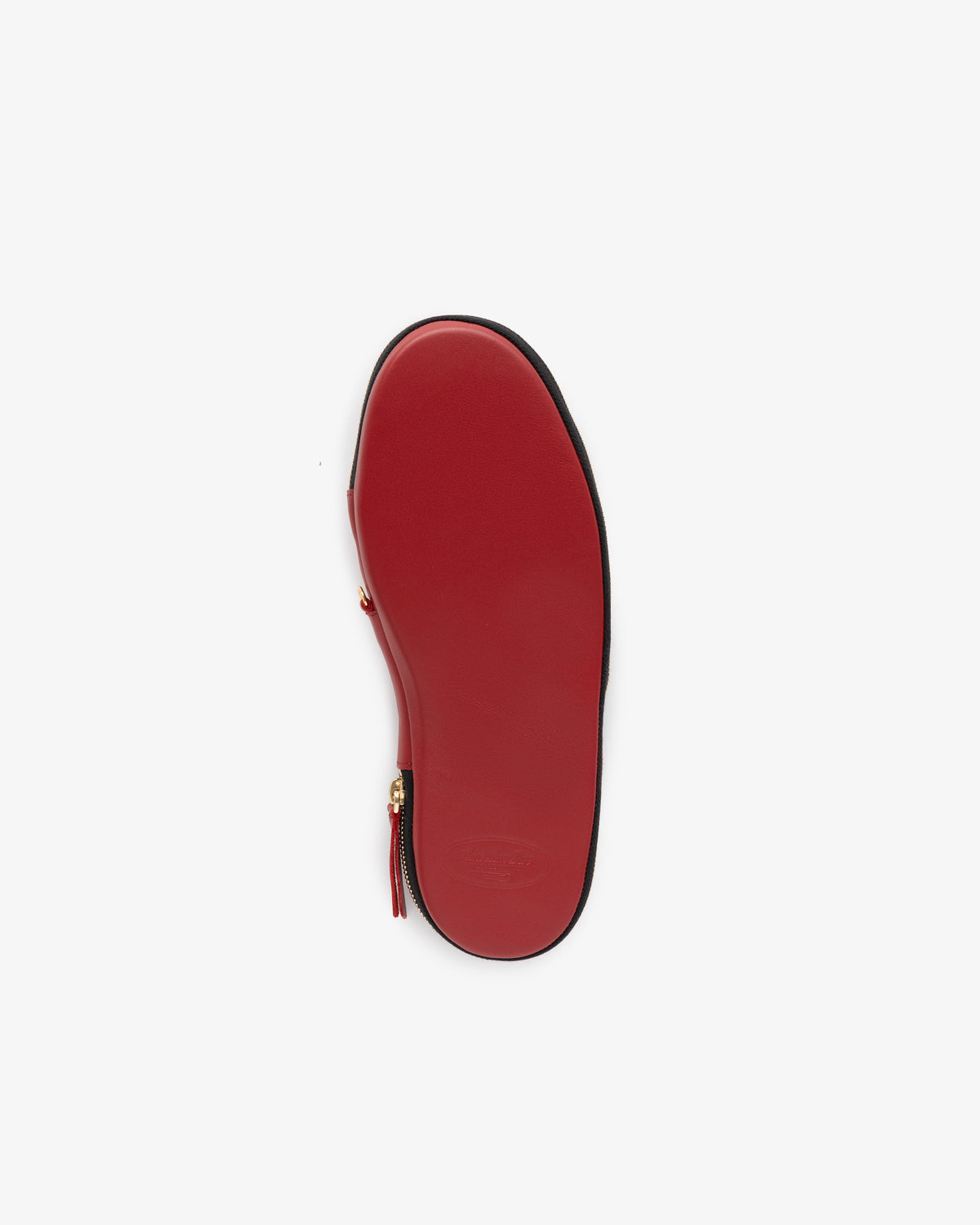 Aimé Leon Dore Best Seller - Leather Travel Slipper Red scarlet