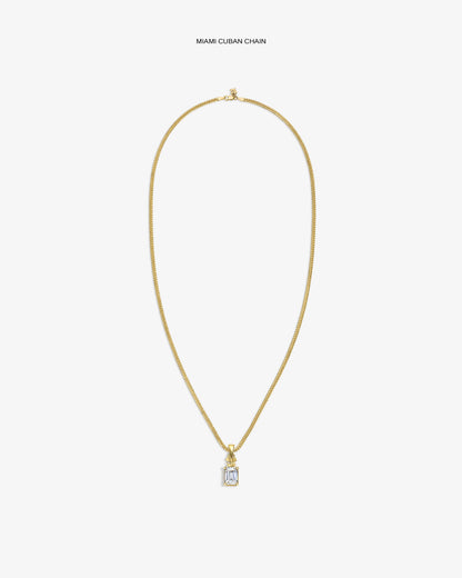 Aimé Leon Dore Top Pick - 14Kt Gold Crest Gemstone Pendant Evening blue