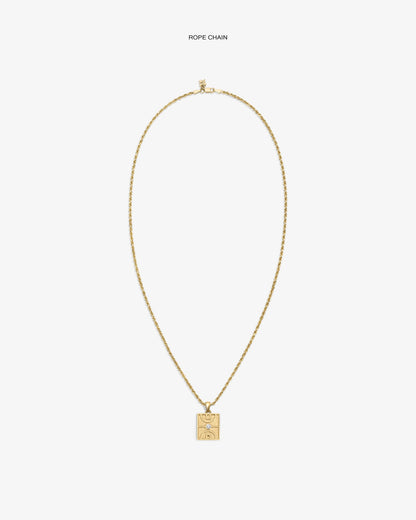 Aimé Leon Dore Everyday - 14Kt Gold Diamond Court Pendant Evening blue