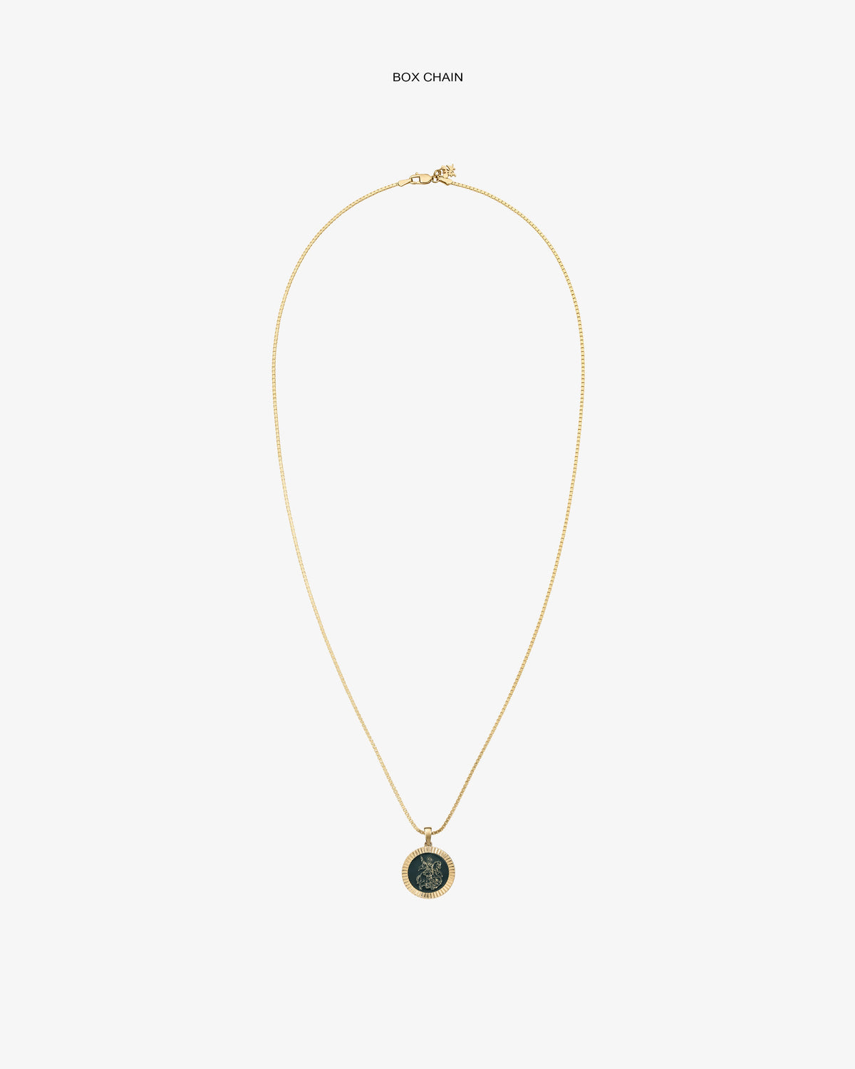 Aimé Leon Dore Discount - 14Kt Gold Saint George Coin Pendant Evening blue