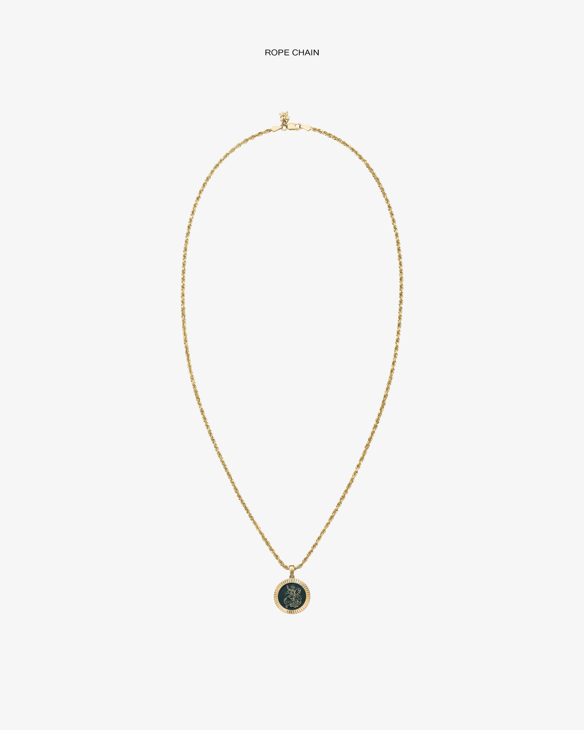Aimé Leon Dore Discount - 14Kt Gold Saint George Coin Pendant Evening blue