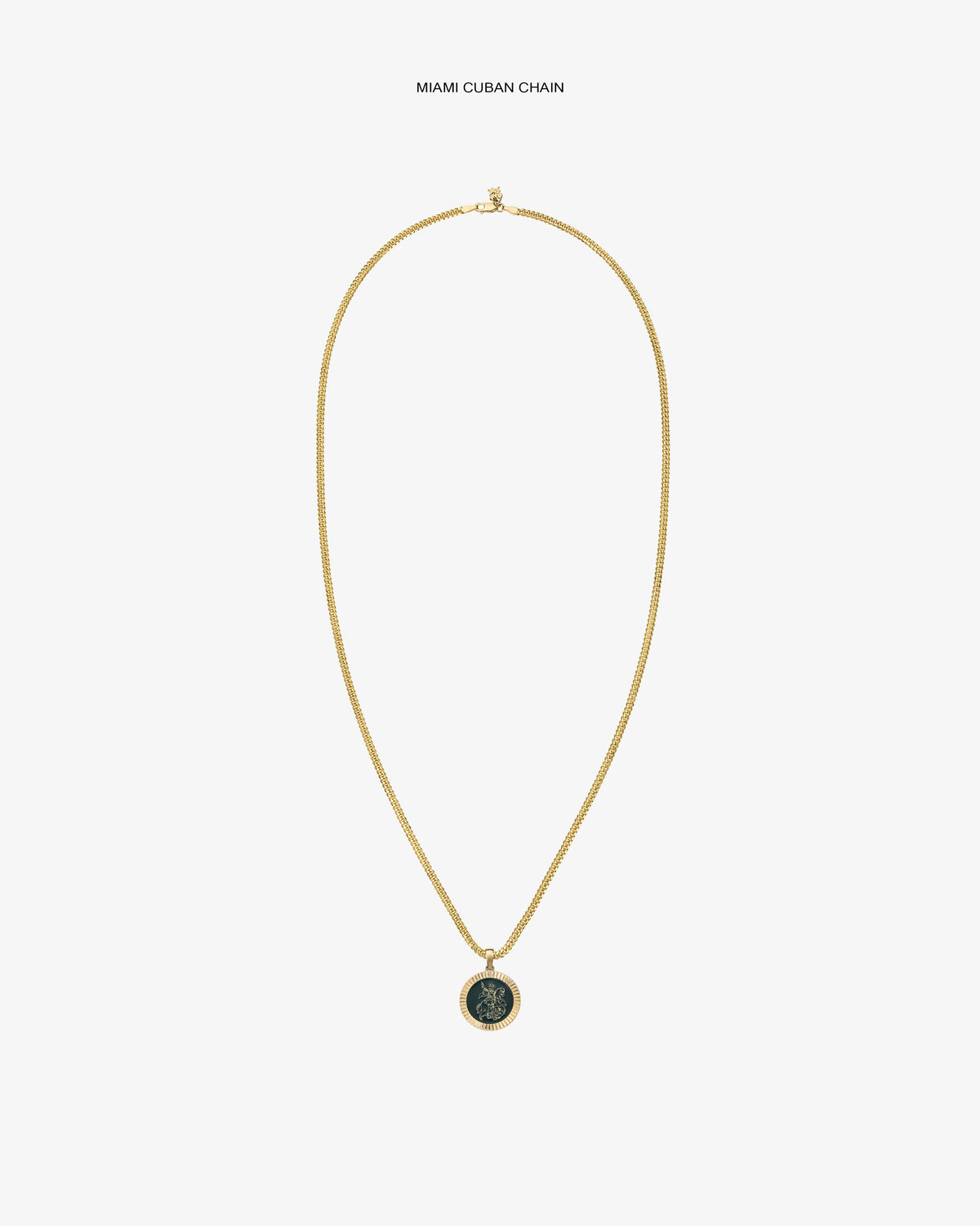 Aimé Leon Dore Discount - 14Kt Gold Saint George Coin Pendant Evening blue