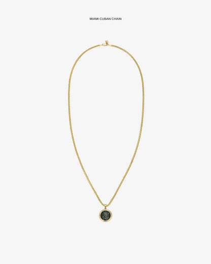 Aimé Leon Dore Discount - 14Kt Gold Saint George Coin Pendant Evening blue