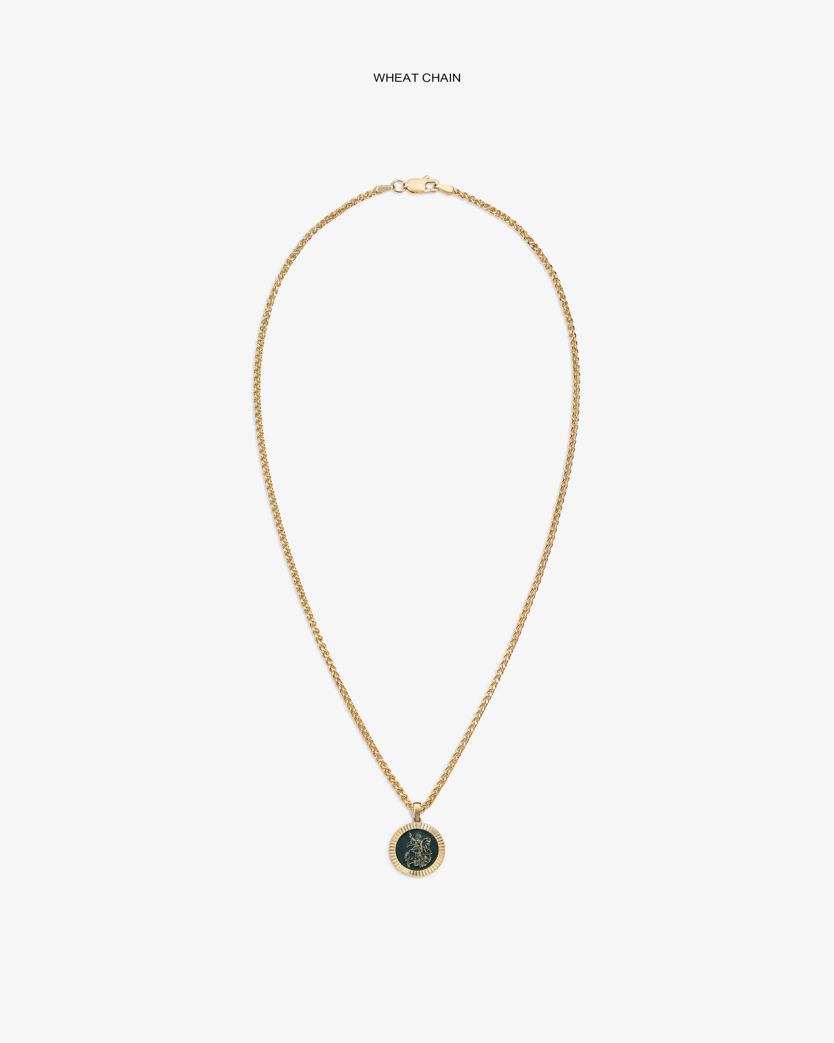 Aimé Leon Dore Discount - 14Kt Gold Saint George Coin Pendant Evening blue