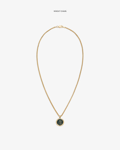 Aimé Leon Dore Discount - 14Kt Gold Saint George Coin Pendant Evening blue