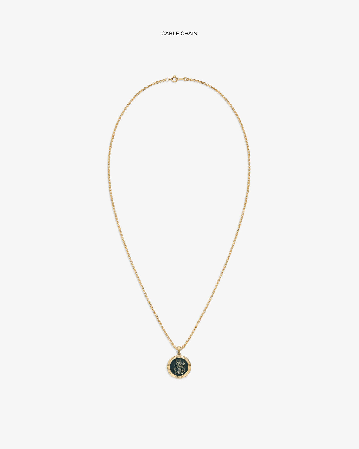Aimé Leon Dore Discount - 14Kt Gold Saint George Coin Pendant Evening blue