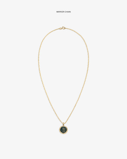 Aimé Leon Dore Discount - 14Kt Gold Saint George Coin Pendant Evening blue