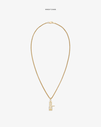 Aimé Leon Dore Deals - ALD / Technics 14Kt Gold Pendant Evening blue