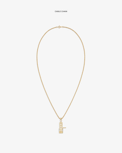 Aimé Leon Dore Deals - ALD / Technics 14Kt Gold Pendant Evening blue