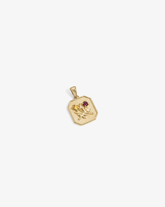 Aimé Leon Dore Smart Buy - 14Kt Gold Queens Crest Relief Pendant Evening blue