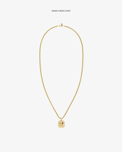 Aimé Leon Dore Smart Buy - 14Kt Gold Queens Crest Relief Pendant Evening blue