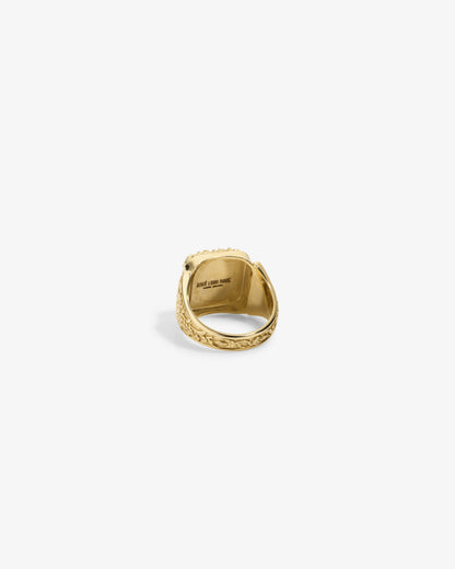 Aimé Leon Dore Popular - 14Kt Gold Turquoise Inlay Ring Evening blue