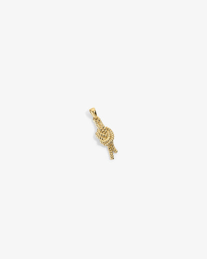 Aimé Leon Dore Latest - 14Kt Gold Nautical Knot Pendant Evening blue