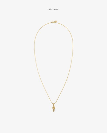 Aimé Leon Dore Latest - 14Kt Gold Nautical Knot Pendant Evening blue