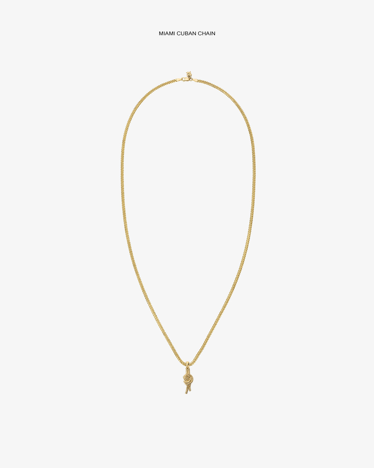 Aimé Leon Dore Latest - 14Kt Gold Nautical Knot Pendant Evening blue