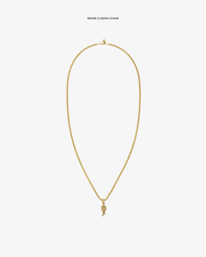 Aimé Leon Dore Latest - 14Kt Gold Nautical Knot Pendant Evening blue