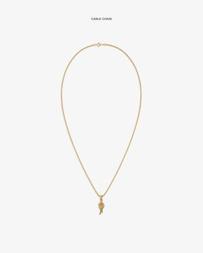 Aimé Leon Dore Latest - 14Kt Gold Nautical Knot Pendant Evening blue