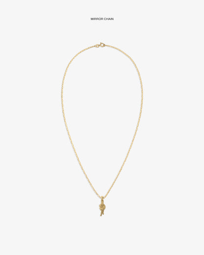 Aimé Leon Dore Latest - 14Kt Gold Nautical Knot Pendant Evening blue