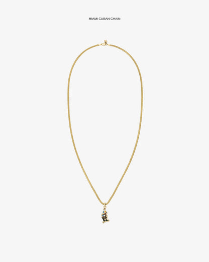 Aimé Leon Dore Premium - 14Kt Gold Musician Pendant Evening blue