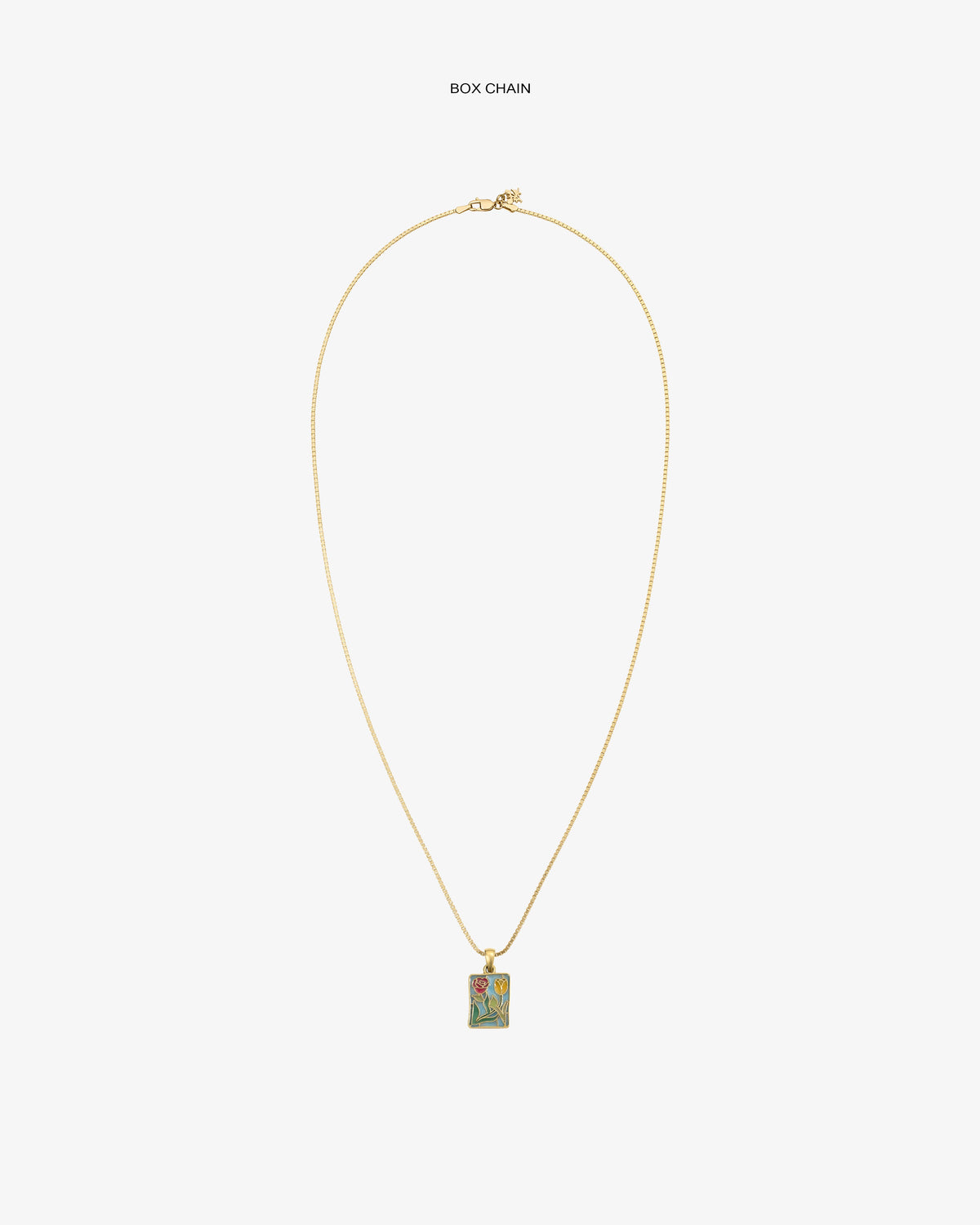 Aimé Leon Dore Trusted - 14Kt Gold Stained Glass Crest Pendant Evening blue
