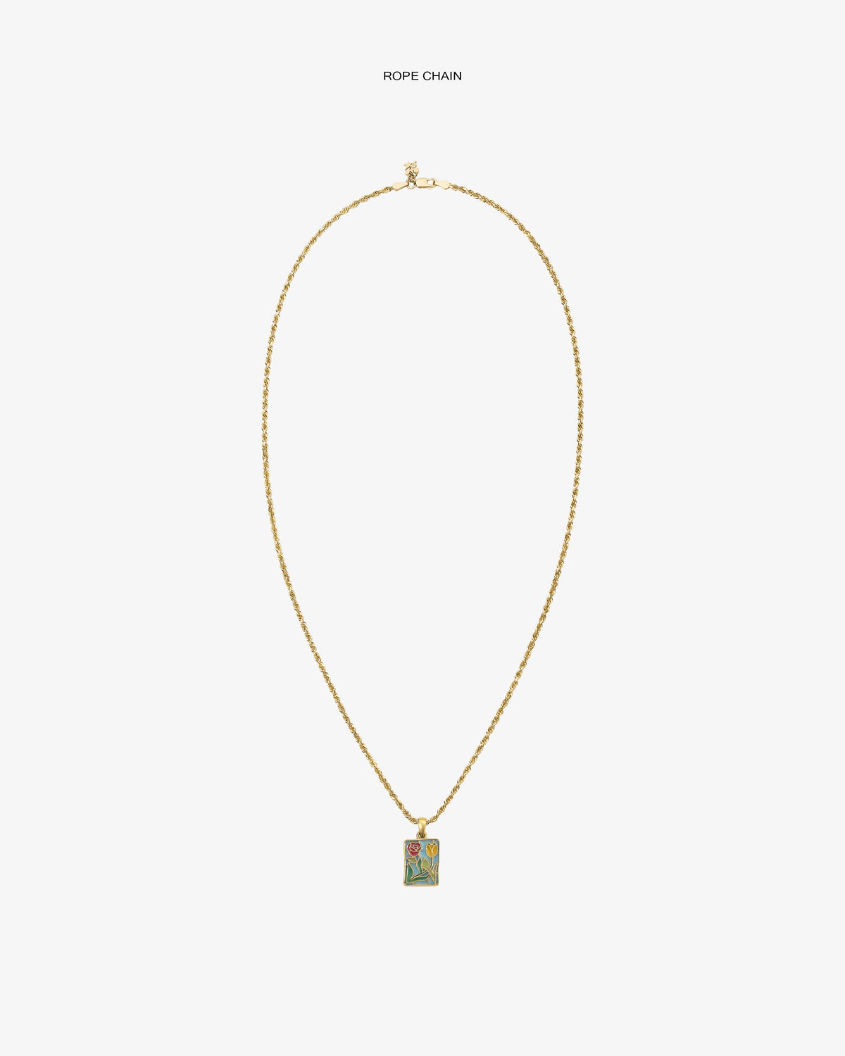 Aimé Leon Dore Trusted - 14Kt Gold Stained Glass Crest Pendant Evening blue