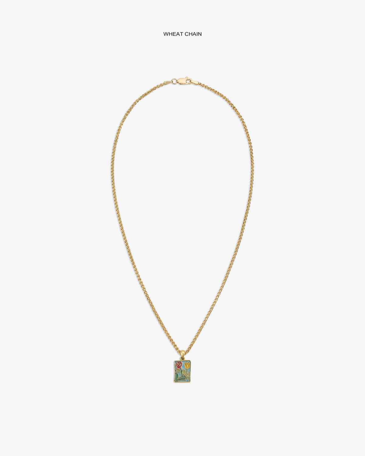 Aimé Leon Dore Trusted - 14Kt Gold Stained Glass Crest Pendant Evening blue