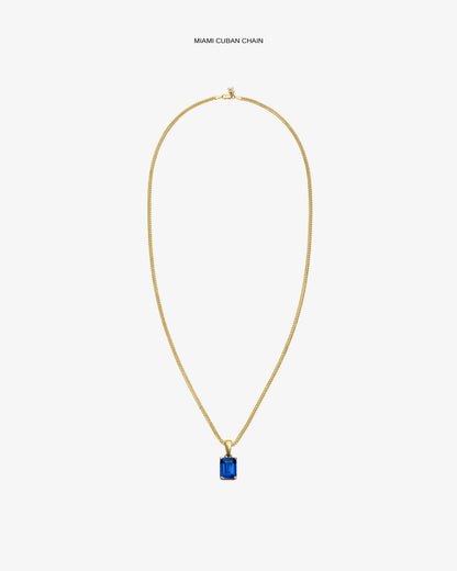 Aimé Leon Dore Special Offer - 14Kt Gold Gemstone Pendant Evening blue