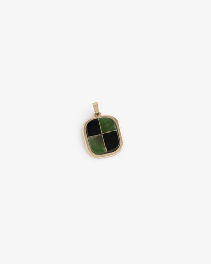 Aimé Leon Dore Great Value - 14Kt Gold Mosaic Pendant Evening blue