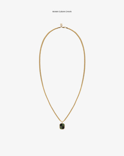 Aimé Leon Dore Great Value - 14Kt Gold Mosaic Pendant Evening blue