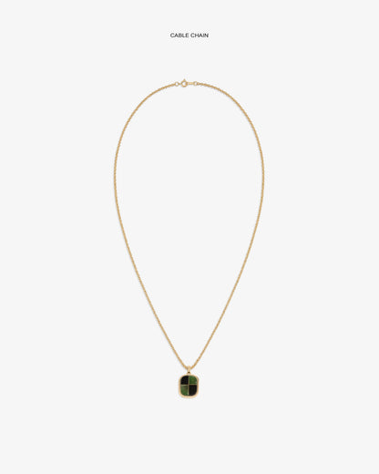 Aimé Leon Dore Great Value - 14Kt Gold Mosaic Pendant Evening blue
