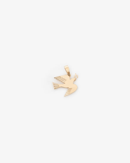 Aimé Leon Dore New - 14Kt Gold Dove Pendant Evening blue