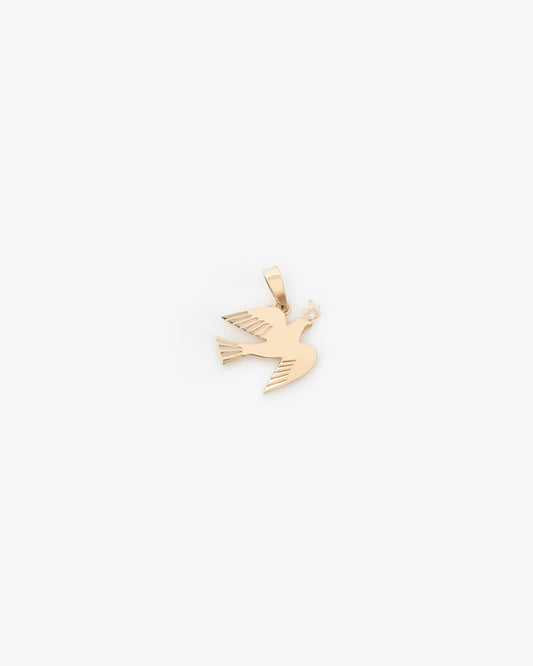 Aimé Leon Dore New - 14Kt Gold Dove Pendant Evening blue