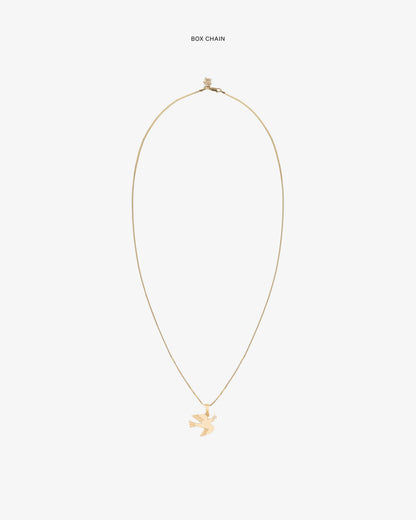 Aimé Leon Dore New - 14Kt Gold Dove Pendant Evening blue