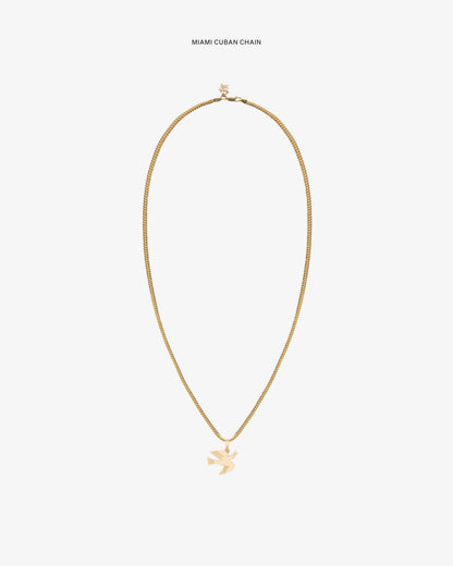 Aimé Leon Dore New - 14Kt Gold Dove Pendant Evening blue
