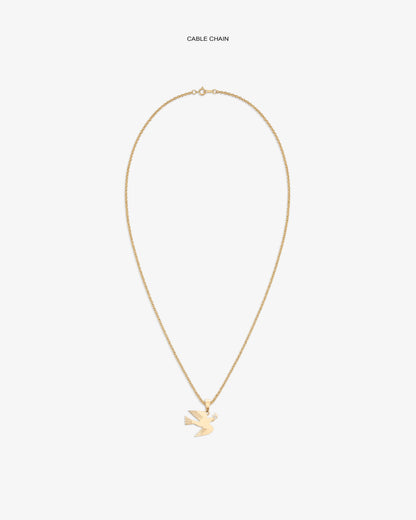 Aimé Leon Dore New - 14Kt Gold Dove Pendant Evening blue