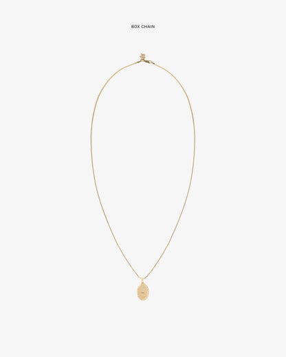 Aimé Leon Dore Signature - 14Kt Gold Love Poem Pendant Evening blue