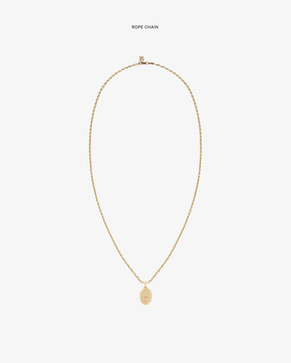 Aimé Leon Dore Signature - 14Kt Gold Love Poem Pendant Evening blue